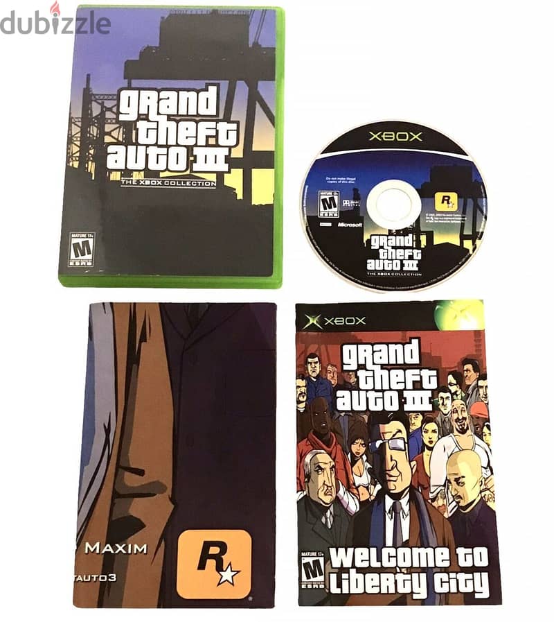 GTA III Game For Console Xbox Original Complete + Poster أسطوانة أصلية 11