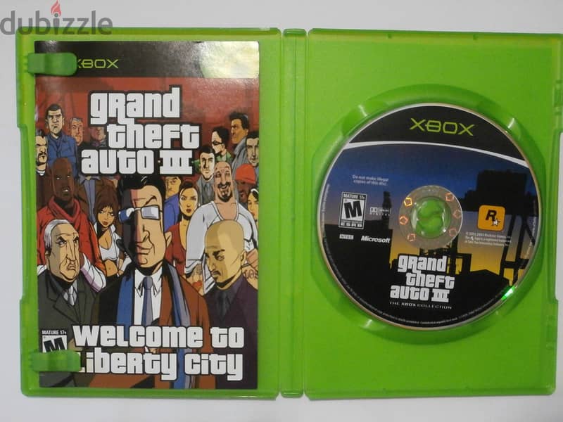 GTA III Game For Console Xbox Original Complete + Poster أسطوانة أصلية 13