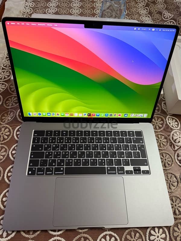 Apple MacBook Air 2023 15 inch M2 ram 8 hard 256 Arabic/English 5