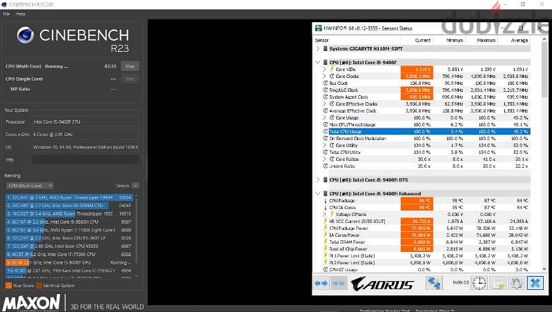 Intel core i5 9400f جيل تاسع 3