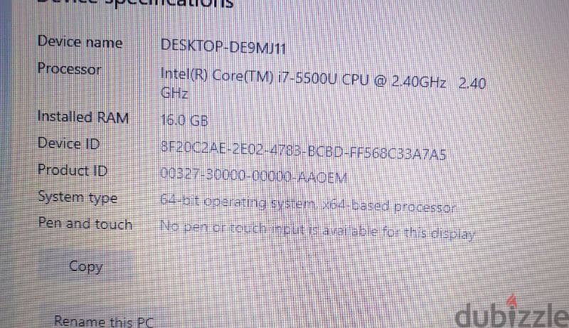 لاب توب HP كور i7 جيل خامس كارتين شاشة وهاردين 2  تيرا 5