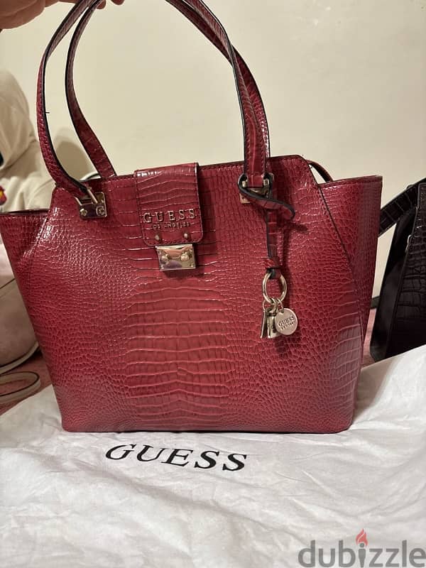 guess original burgundy bag 0