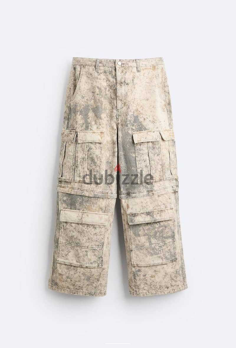 cargo trousers with removable legs zara 0