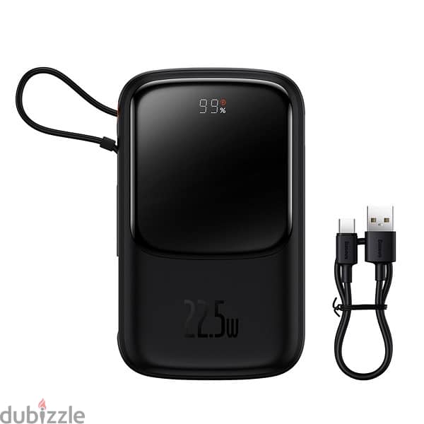 Baseus powerbank 10000mah 22.5W  built in Cable Type-C Black 0