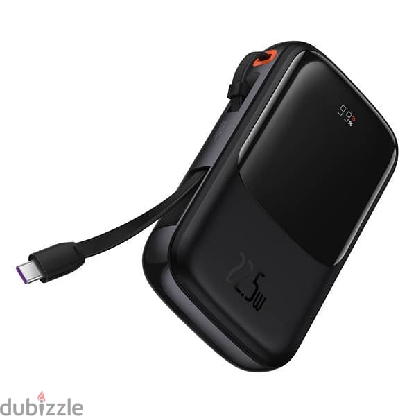 Baseus powerbank 10000mah 22.5W  built in Cable Type-C Black 1