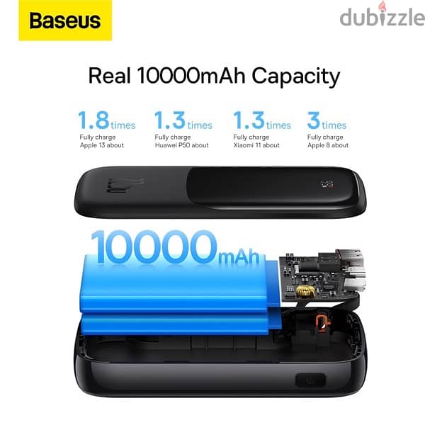 Baseus powerbank 10000mah 22.5W  built in Cable Type-C Black 8