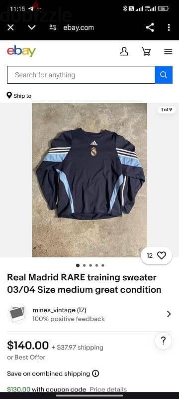 Real Madrid sweater for 2003 Original  One piece  سعره تحفة 2