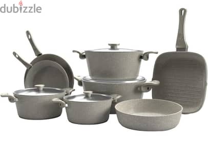 Top chef Granite 12 pieces set - طقم حلل