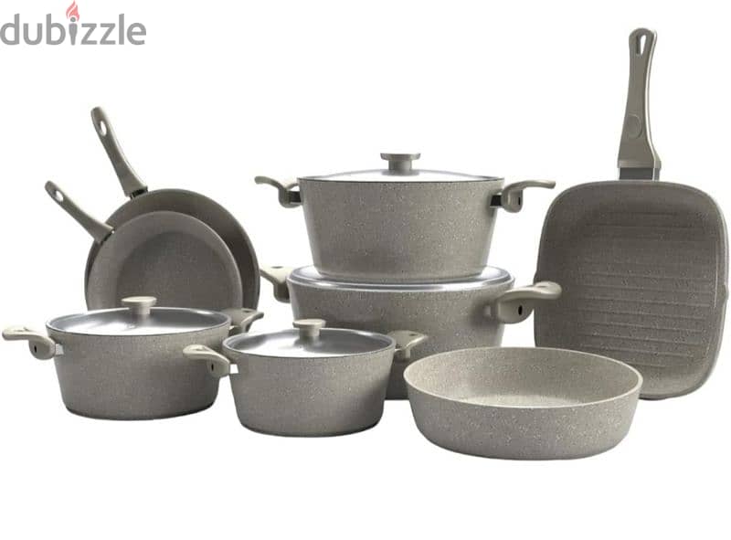 Top chef Granite 12 pieces set - طقم حلل 0