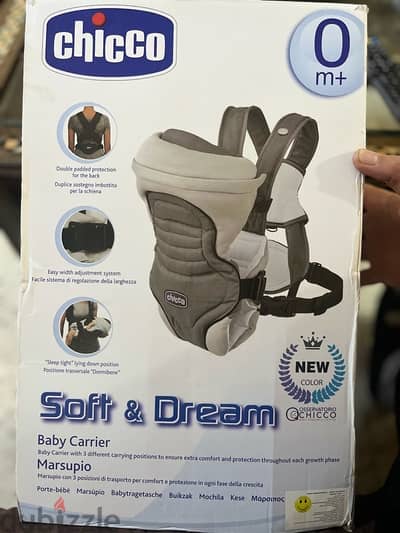 baby carrier Chicco لم تستخدم نهاءي بالكرتونه