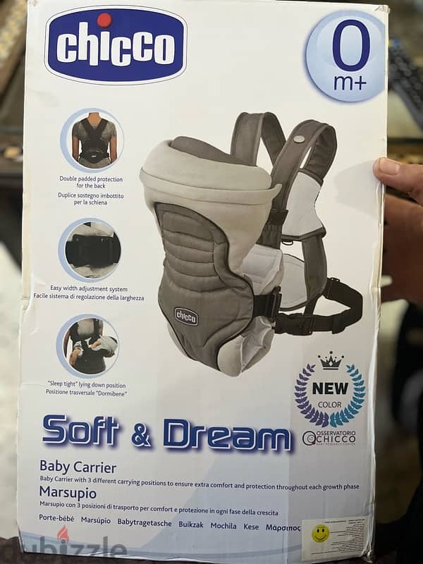 baby carrier Chicco لم تستخدم نهاءي بالكرتونه 0