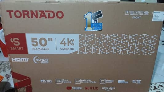 شاشة تورنيدو 50 بوصة سمارت 4k