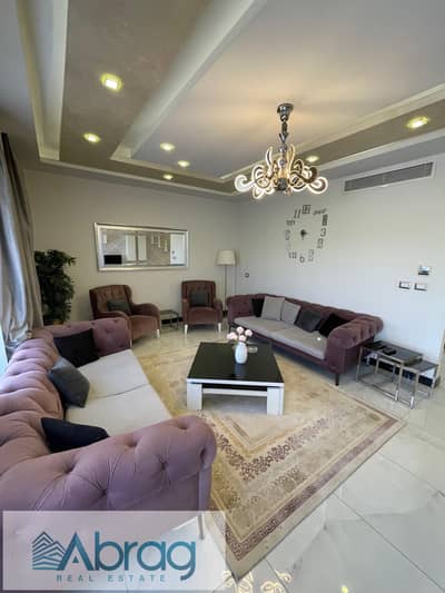 For sale, with kitchen and air conditioners, a 137-meter apartment, super deluxe finishes, Al Karma Residence, Sheikh Zayed