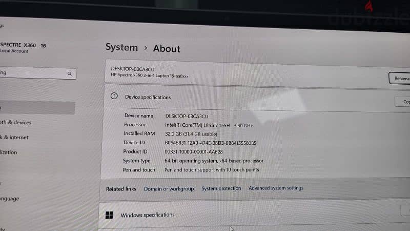 HP Spectre x360 2-in-1 Laptop 16.0 3