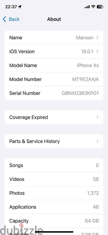 Iphone xs 64gb 1