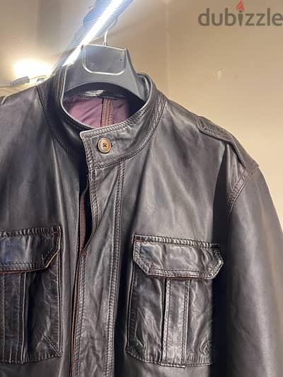 Massimo dutti leather jacket