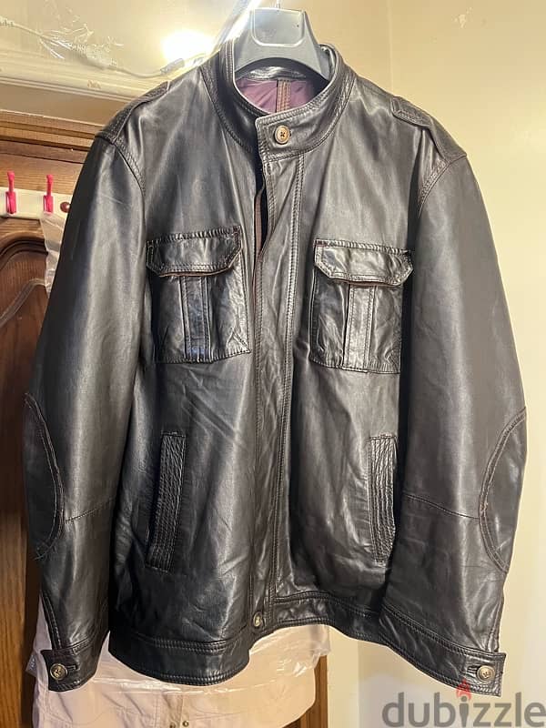 Massimo dutti leather jacket 1