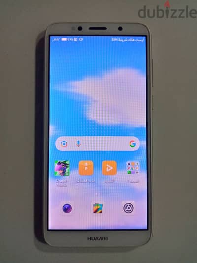 رقمHuawei y5 prime 2018بحالة جيدة خطين وكارت مميمورى متفتحش