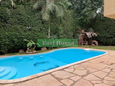 For sale in Al Rehab, a stand-alone villa super deluxe finishing with a swimming pool a private gym a private garage, and close to services