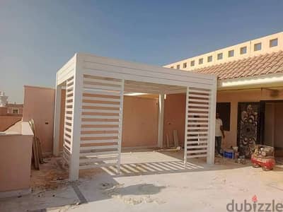 اجمل برجولة خشب لحديقة بيتك برخص سعر واجمل finish برجولات pergola wood