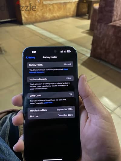 ايفون ١٦بلس استخدام شهرين بطارية ١٠٠٪؜. ٧٨ شحنة بس معلهوش ضرايب معاه ا