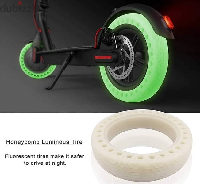 glowing tires for scooter اطارات (عجل ) مضيئة ليلا ل الاسكوتر 0