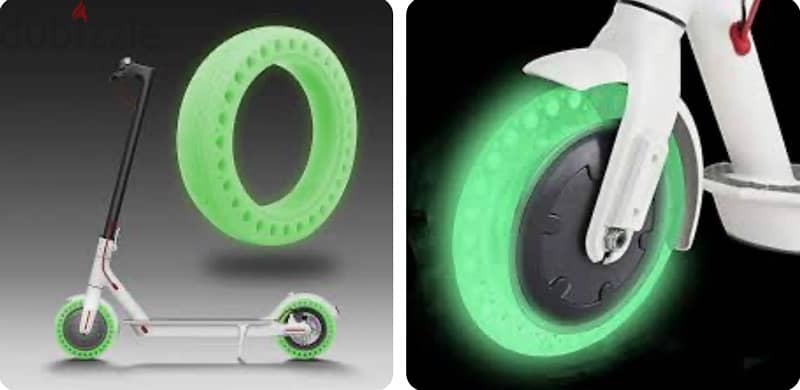 glowing tires for scooter اطارات (عجل ) مضيئة ليلا ل الاسكوتر 1