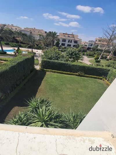 Twin house for sale with direct view of the swimming pool in Patio 1 Compound, New Cairo