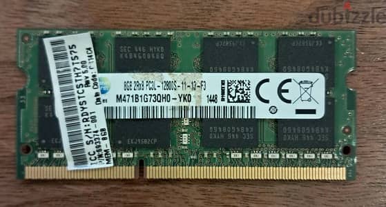 Samsung 1x8GB 1600MHz Laptop Ram رام لابتوب سامسونج