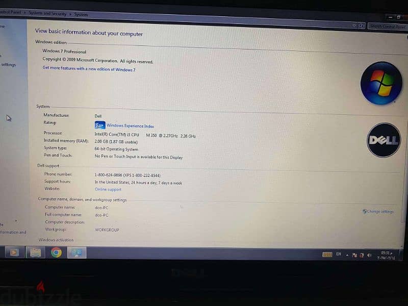 Laptop Dell Core i3 2