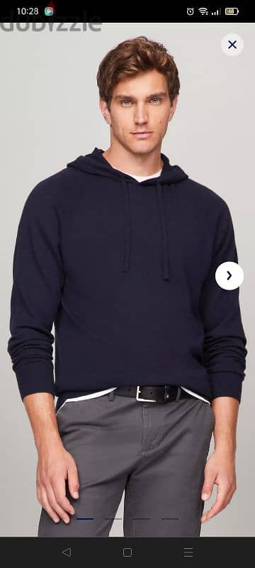 Tommy Hilfiger wool cashmere pullover hoodie