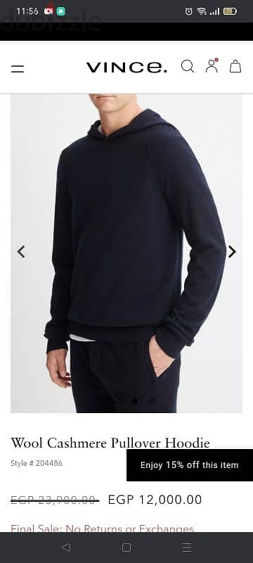 Tommy Hilfiger wool cashmere pullover hoodie 9