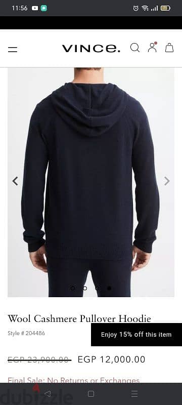 Tommy Hilfiger wool cashmere pullover hoodie 10