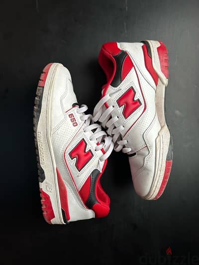 New Balance 550 red, 43 UK 9.5 US really good condition