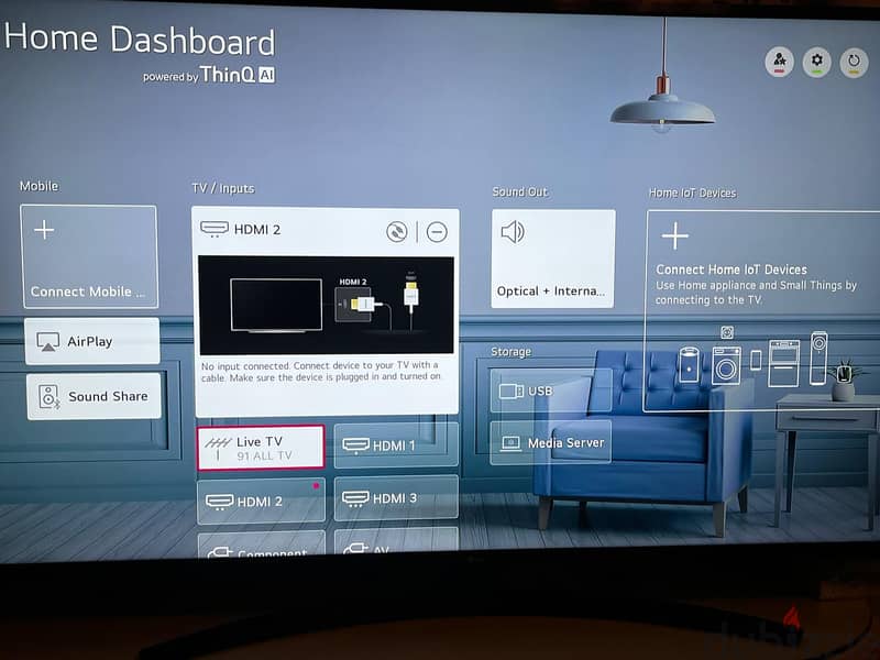 LG TV 55" ThinQ AI 4K ULTRA HD SMART (مستعمل 5 أشهر) 2