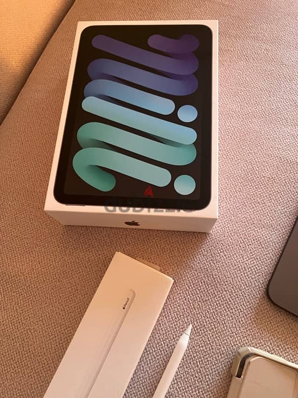 iPad mini 6 gen , 64GB with box + Apple Pencil with box 4