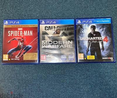 Playstation 4 games spiderman call of duty modern warfare uncharted 4