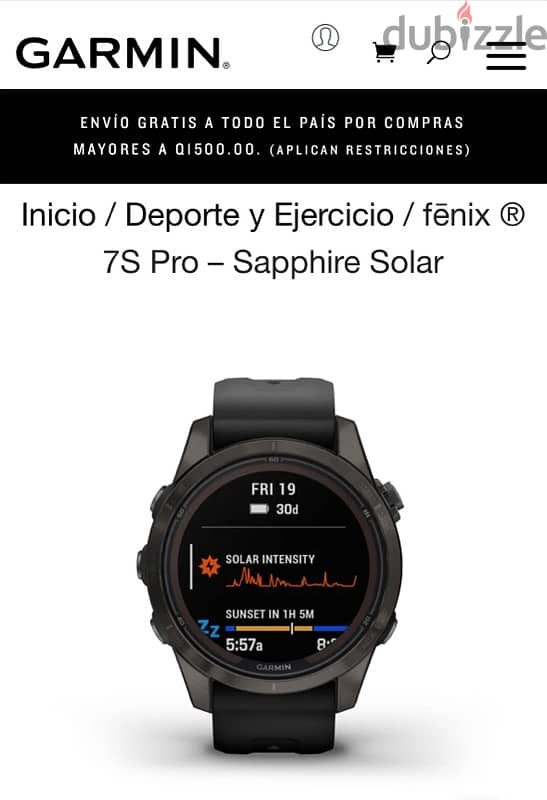 Brand New Smartwatch Garmin Fenix 7S Pro Saphire Solar edition 42mm 1