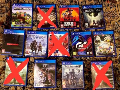 ps4 games - العاب بلايستيشن - nier automata-pes 21 - god of war - gt7