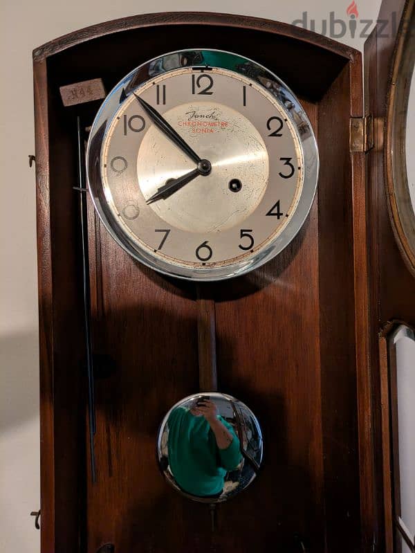 Antique vintage wall clock ساعة حائط خشب انتيكة 1