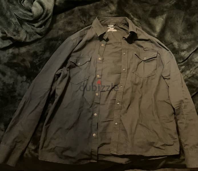 Original LEVIS Denim Button Up Shirt Large 0