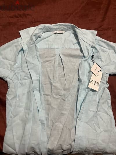 original baby blue Shirt from zara