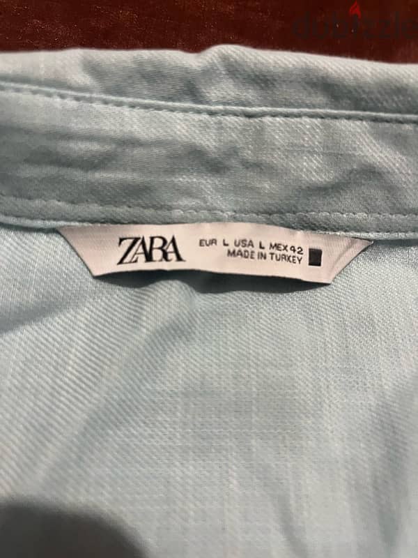 original baby blue Shirt from zara 3