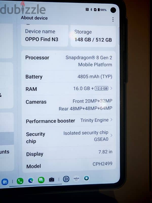 OPPO find n3 16 ram 512 storage like new 5