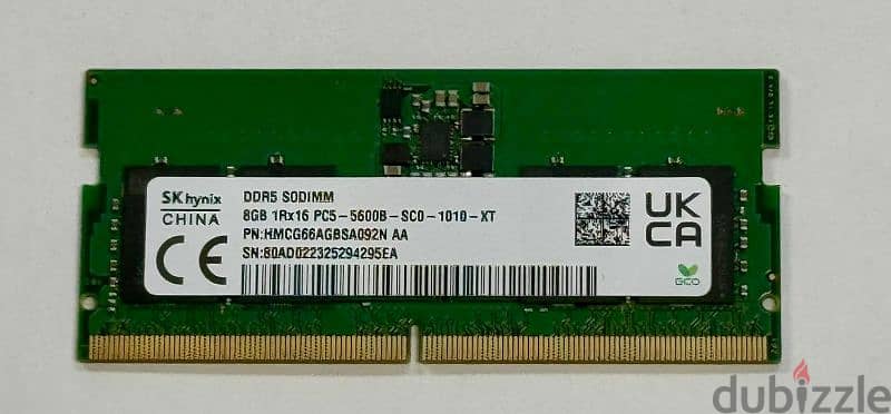 2×8GB Ram ddr5 5600Mhz laptop 1