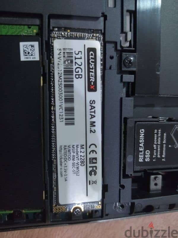 Hard clusterx sata m2 512 Giga 0