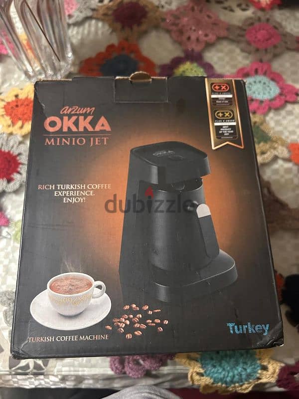 ماكينه قهوه اوكا مينو جيت استخدام حوالي ١٠ ايام okka minio jet 1