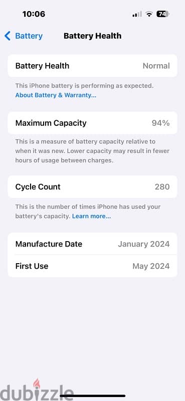 Iphone 15 - Battery 94%. 1