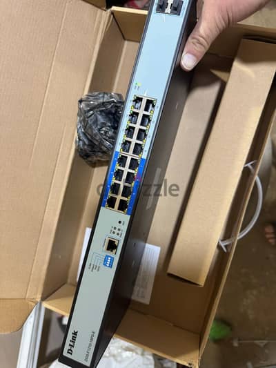 سويتش 16 port d-link دي لينك  DGS-F1210-18PS-E