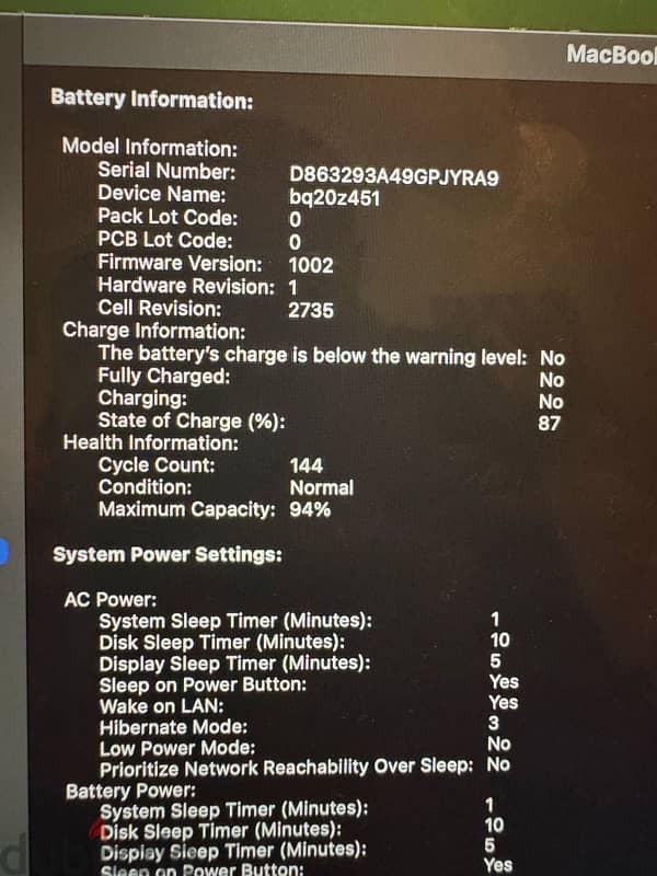 Macbook Air M1, 13 inch, 8gb Ram 3